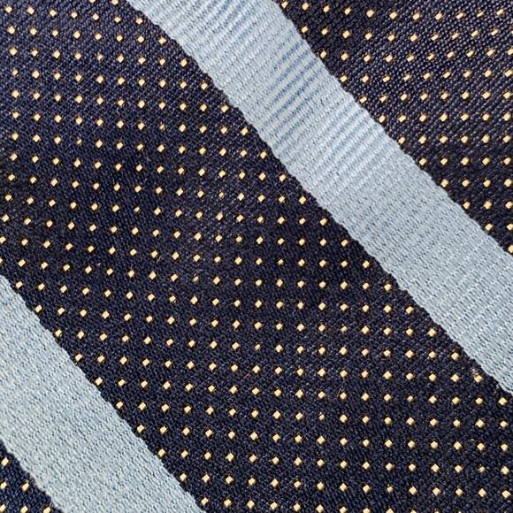 OXXFORD CLOTHES Navy Blue Diagonal Stripe Silk Tie - Picture 2 of 6